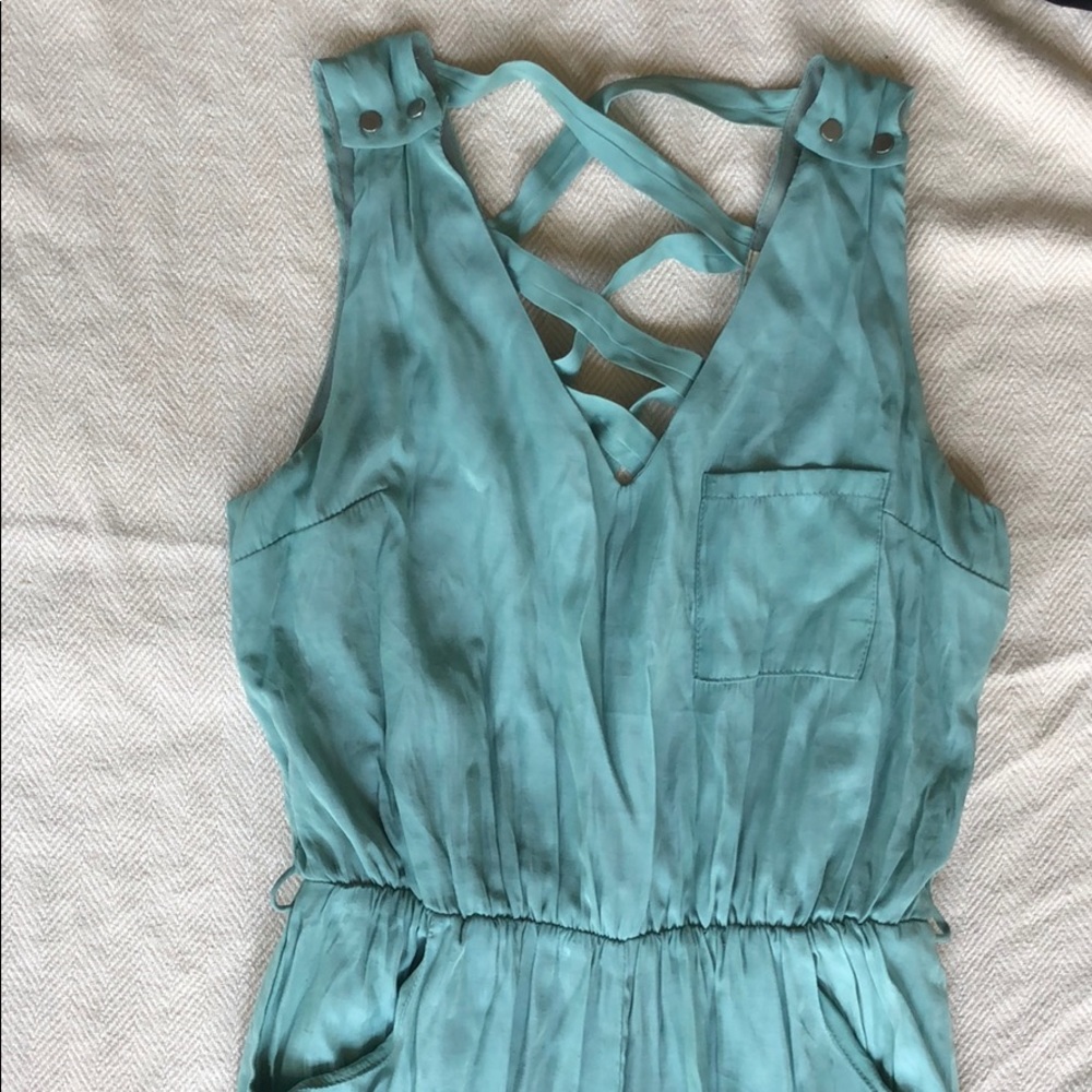Silk Teal Jumpsuit